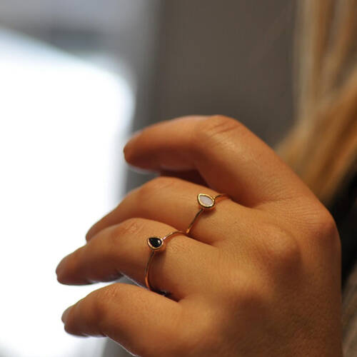 By Golden House - Damla Taşlı Yüzük