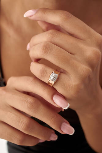 By Golden House - Deep Way Markiz Pırlanta Yüzük