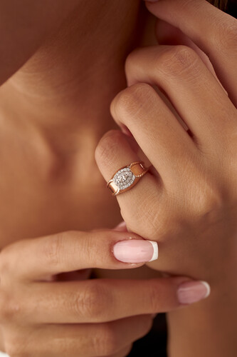 By Golden House - Deep Way Markiz Pırlanta Yüzük (1)