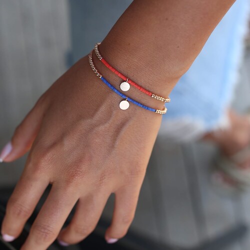 By Golden House - Doğal Taşlı Tek Pul Bileklik By Golden House - Doğal Taşlı Tek Pul Bileklik