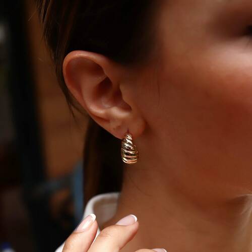 By Golden House - Dome Halka Küpe By Golden House - Dome Halka Küpe