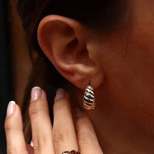 By Golden House - Dome Halka Küpe (1) By Golden House - Dome Halka Küpe (1)