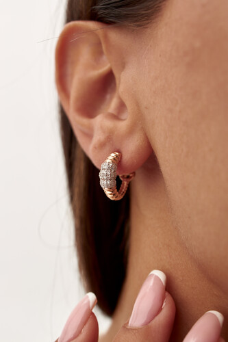 By Golden House - Dome Pırlanta Küpe