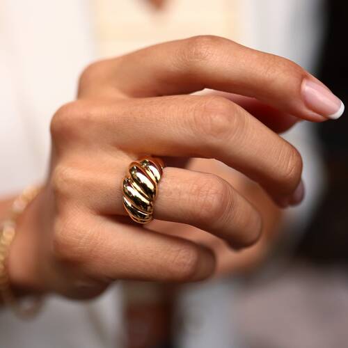 By Golden House - Dome Women Yüzük By Golden House - Dome Women Yüzük