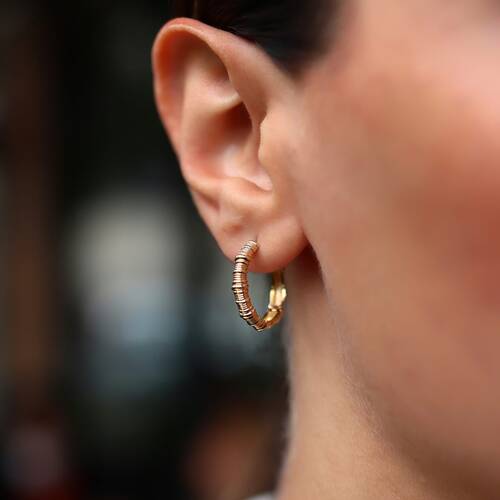 By Golden House - Dome Zikzak Küpe By Golden House - Dome Zikzak Küpe