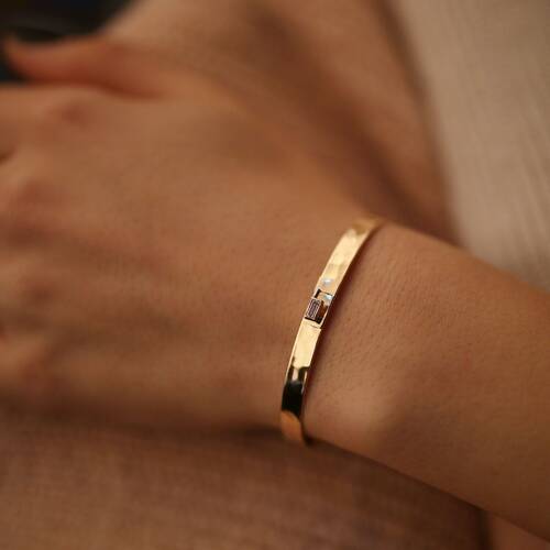 By Golden House - Dövü Baget Taşlı Kemer Bilezik (1)