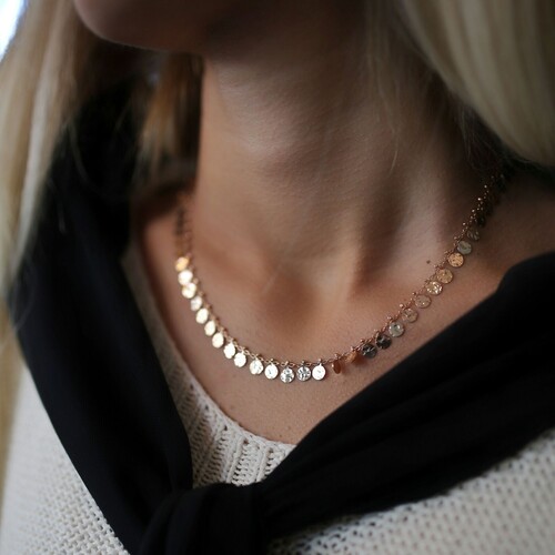 By Golden House - Dövülü Pul Kolye (1) By Golden House - Dövülü Pul Kolye (1)