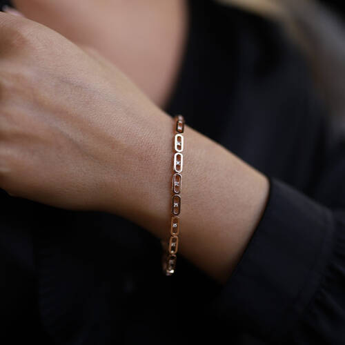 By Golden House - Elips Pırlanta Bileklik