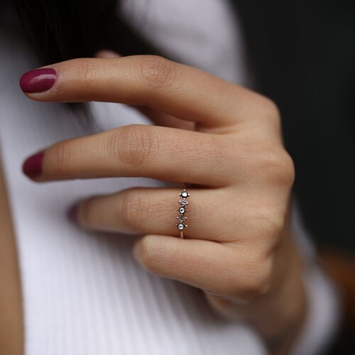 By Golden House - Elmas ve Baget Pırlanta Yüzük By Golden House - Elmas ve Baget Pırlanta Yüzük