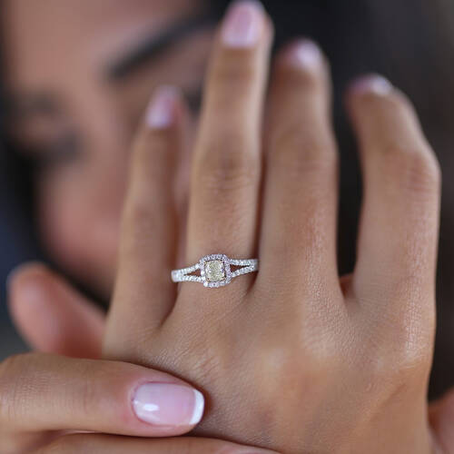 By Golden House - Fancy Oktagon Pırlanta Yüzük