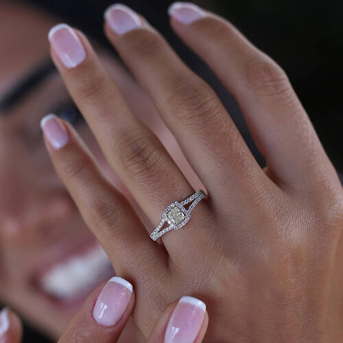 By Golden House - Fancy Oktagon Pırlanta Yüzük (1)