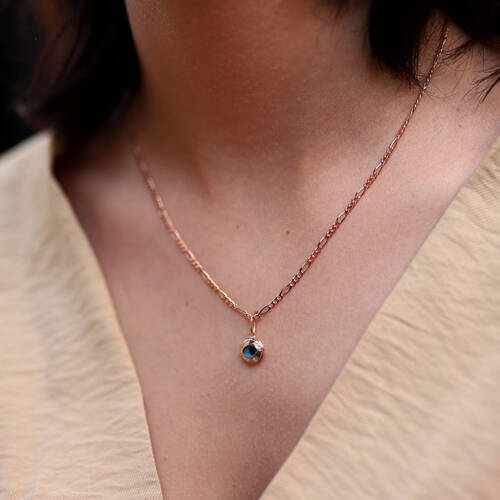 By Golden House - Figaro Zincir ve Göz Kolye