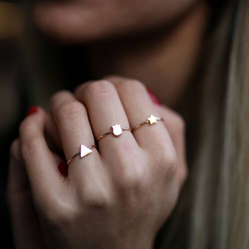 By Golden House - Figür Yüzük