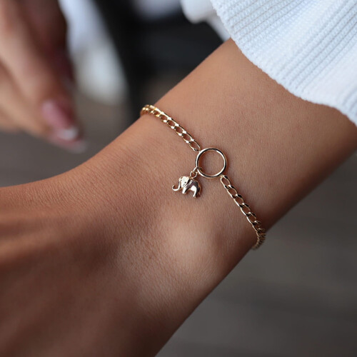 By Golden House - Fil Sallantılı Bileklik By Golden House - Fil Sallantılı Bileklik