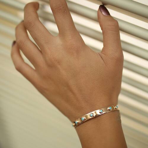 By Golden House - Firuze Taşlı Kemer Bilezik (1) By Golden House - Firuze Taşlı Kemer Bilezik (1)