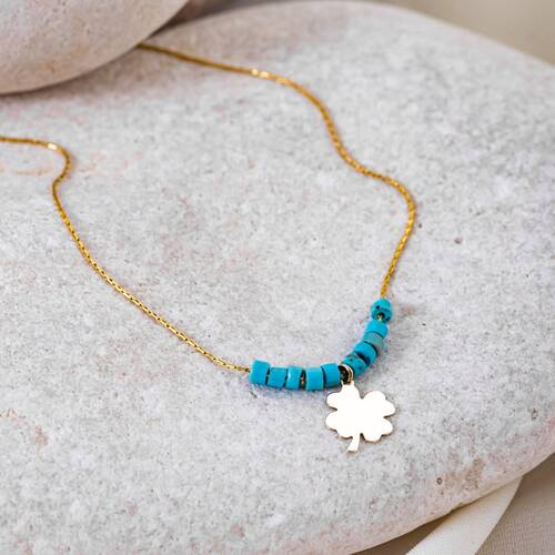 By Golden House - Firuze Taşlı Yonca Bileklik (1) By Golden House - Firuze Taşlı Yonca Bileklik (1)