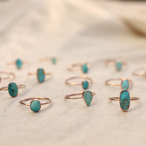 By Golden House - Firuze Taşlı Yüzük