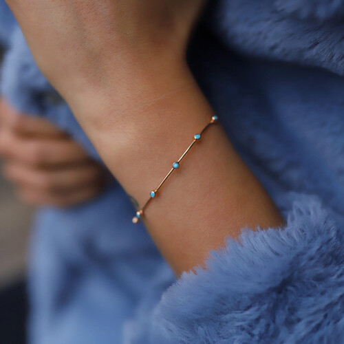 By Golden House - Firuze Tohum Bilezik By Golden House - Firuze Tohum Bilezik