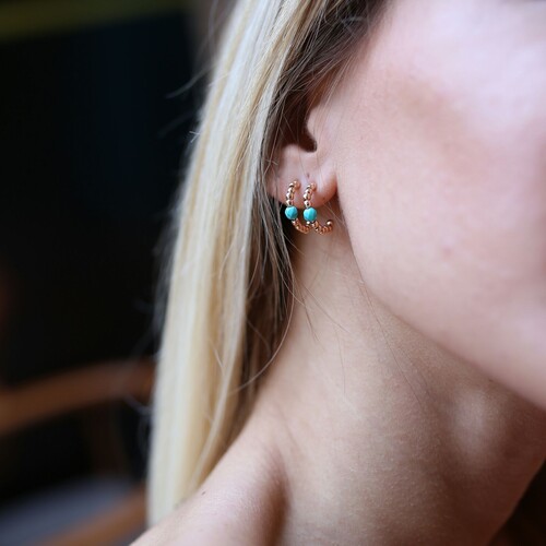 By Golden House - Firuze Top Küpe (1) By Golden House - Firuze Top Küpe (1)