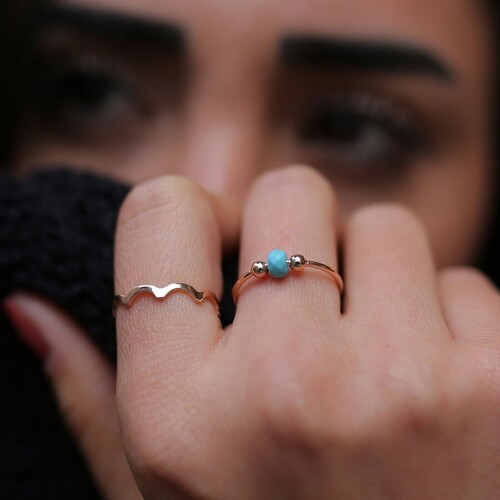 By Golden House - Firuze ve Bukle Yüzük