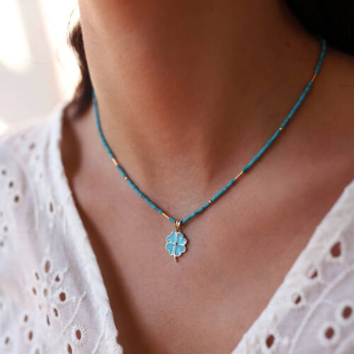 By Golden House - Firuze ve Yonca Kolye