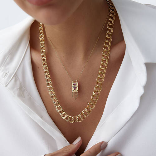 By Golden House - Garibaldi ve Vintage Püskül Kolye Kombin By Golden House - Garibaldi ve Vintage Püskül Kolye Kombin