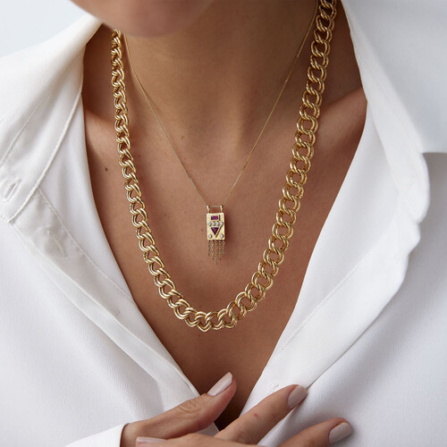 By Golden House - Garibaldi ve Vintage Püskül Kolye Kombin (1)