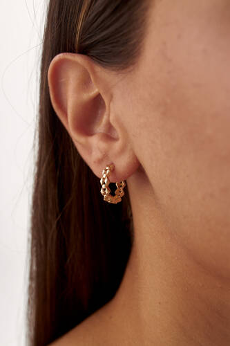 By Golden House - Geometrik Halka Küpe (1)