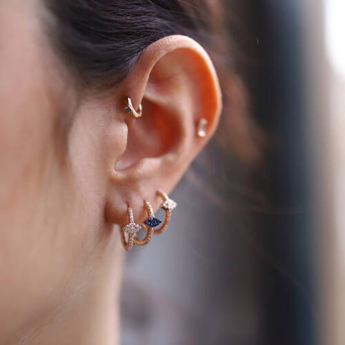 By Golden House - Göz Halka Küpe (1)