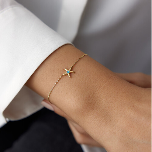 By Golden House - Gurmet Zincir Denizyıldızı Bileklik By Golden House - Gurmet Zincir Denizyıldızı Bileklik
