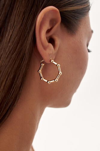 By Golden House - Güverse Halka Küpe