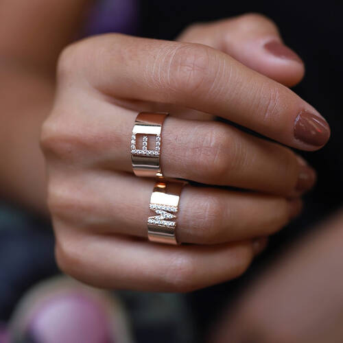 By Golden House - Harf Kemer Yüzük (1)