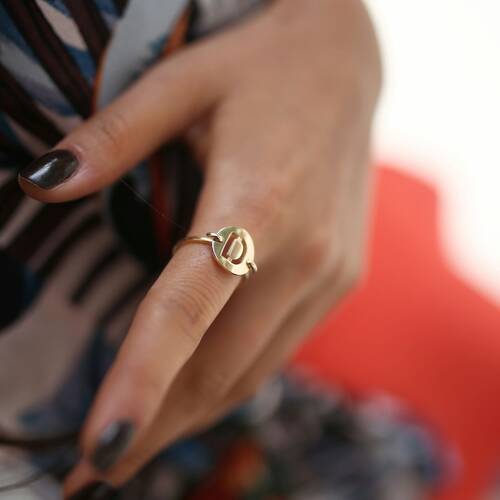 By Golden House - Harf Yüzük