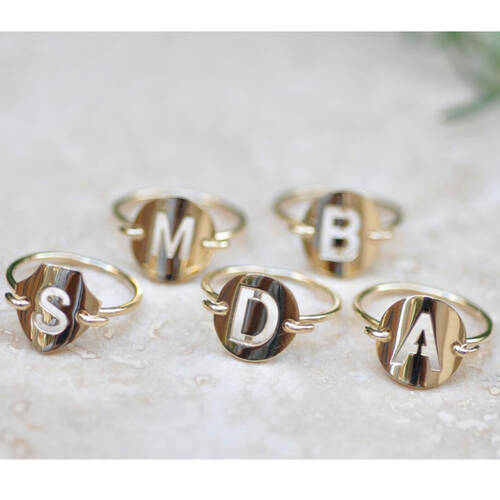 By Golden House - Harf Yüzük (1)