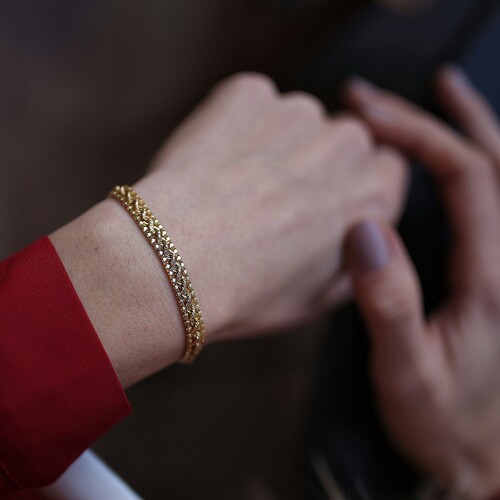 By Golden House - Hasır Örgü Bileklik