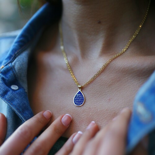 By Golden House - Hasır Zincir ve Nazar Ayeti Kolye By Golden House - Hasır Zincir ve Nazar Ayeti Kolye