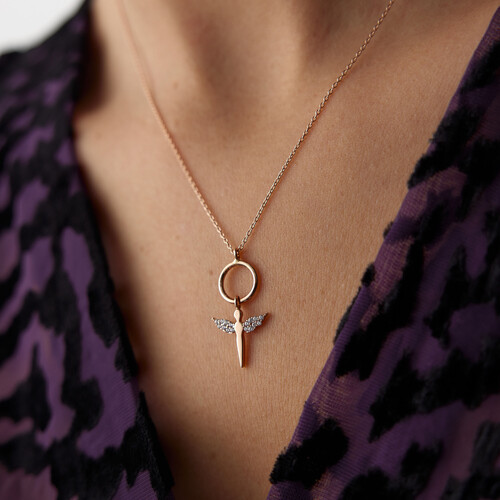 By Golden House - Hoop Melek Kolye