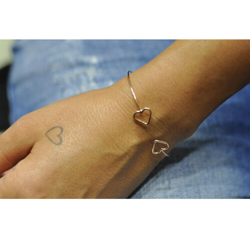 By Golden House - İki Başlı Kalp Tel Bilezik By Golden House - İki Başlı Kalp Tel Bilezik