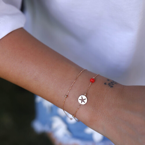 By Golden House - İkili Deniz Yıldızı Bileklik