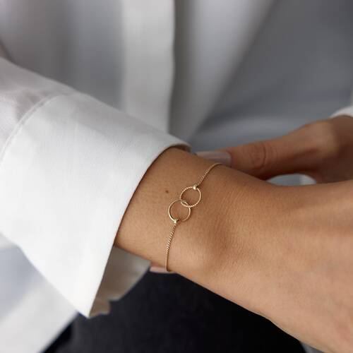 By Golden House - İkili Halka Bileklik