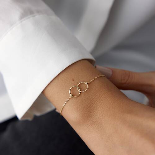 By Golden House - İkili Halka Bileklik (1)