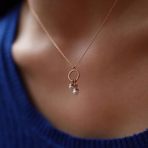 By Golden House - İkili İnci Kolye