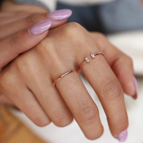 By Golden House - İkiz Baget Yüzük By Golden House - İkiz Baget Yüzük