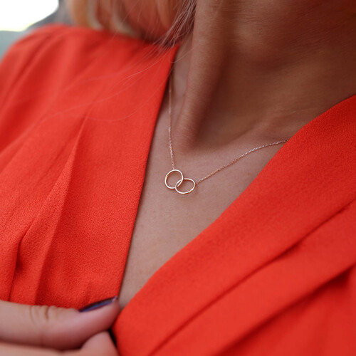 By Golden House - İkiz Halka Kolye By Golden House - İkiz Halka Kolye