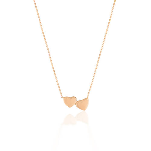 By Golden House - İkiz Kalp Kolye (1)