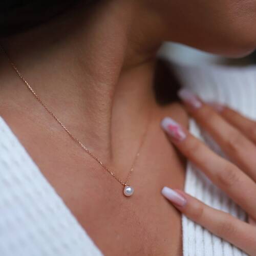 By Golden House - İnci Kolye