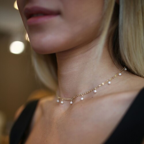 By Golden House - İnci Sallantılı Kolye By Golden House - İnci Sallantılı Kolye