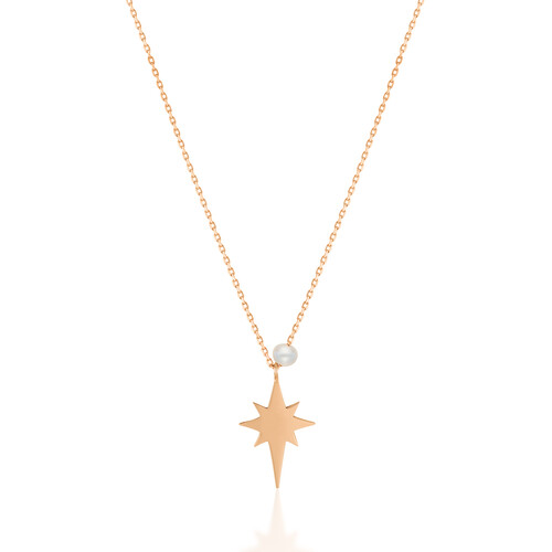By Golden House - İncili Kutup Yıldızı Kolye By Golden House - İncili Kutup Yıldızı Kolye