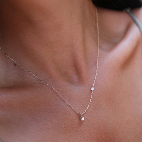 By Golden House - İncili Mine Göz Kolye By Golden House - İncili Mine Göz Kolye