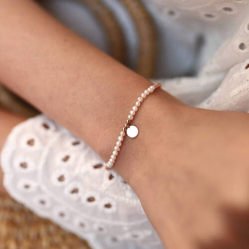 By Golden House - İncili Tek Pul Bileklik (1) By Golden House - İncili Tek Pul Bileklik (1)